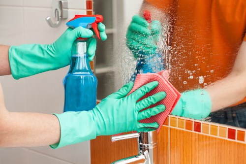 Brompton Carpet Cleaners technician preparing equipment for a safe carpet cleaning job